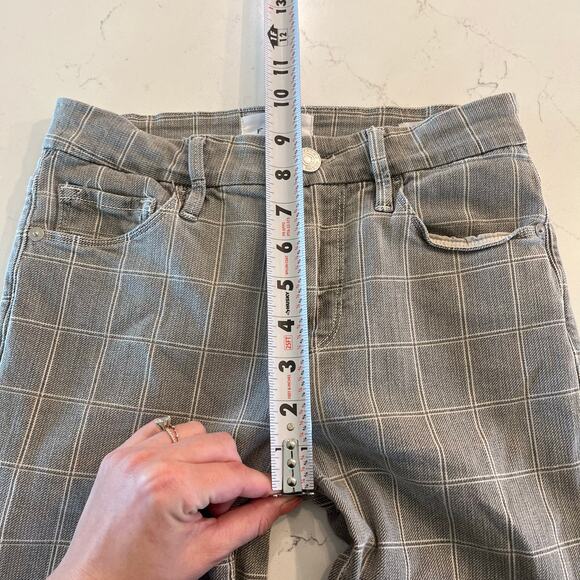 Frame Le Crop Mini Bootcut Jeans in Pine Plaid Size 25 - Picture 9 of 12
